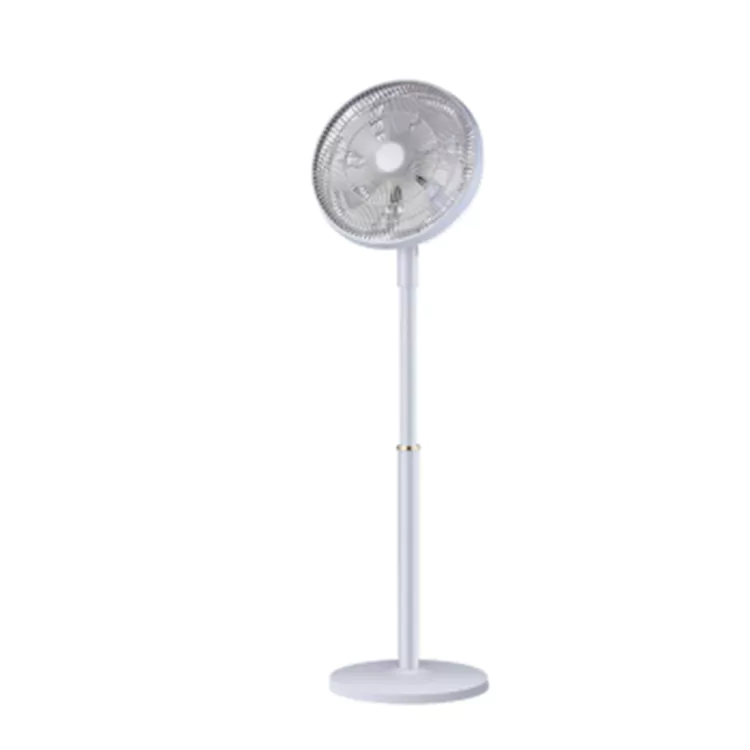 14-inch minimalistische puur witte mechanische vloerventilator